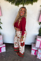 Vintage Christmas Bloomer Pants- Polka Dot Pocket