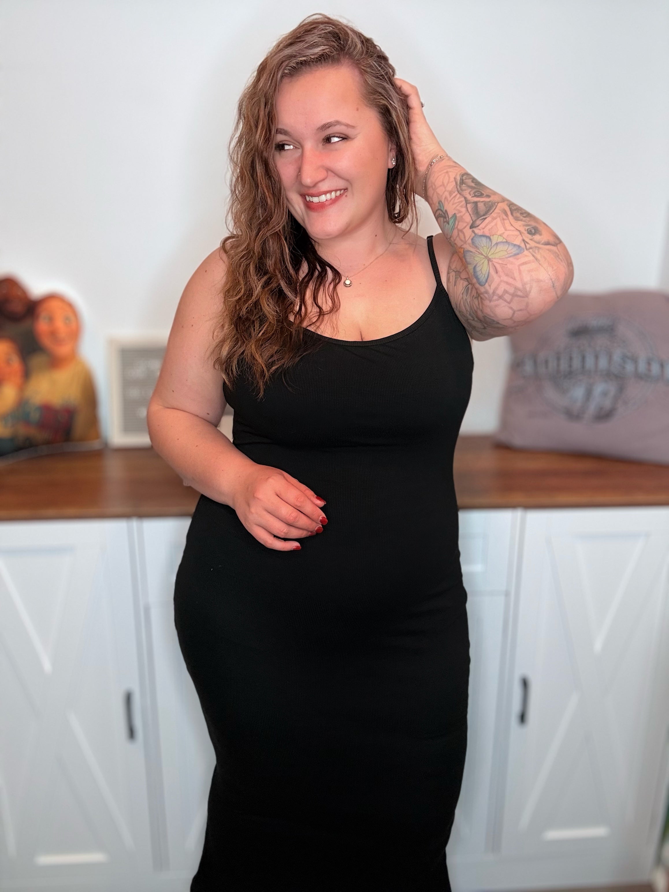 The Graceful Contour Maxi Dress
