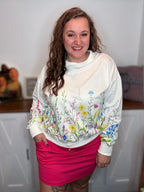 Wildflower Field Printed Pullover