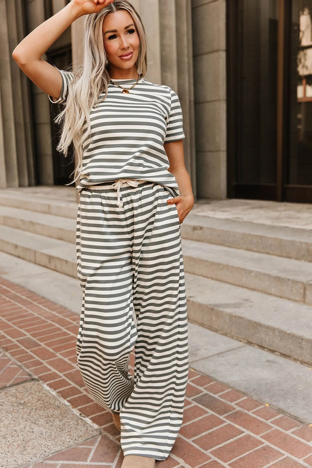 Willow Stripe Ampersand Lulu Tee *PREORDER*