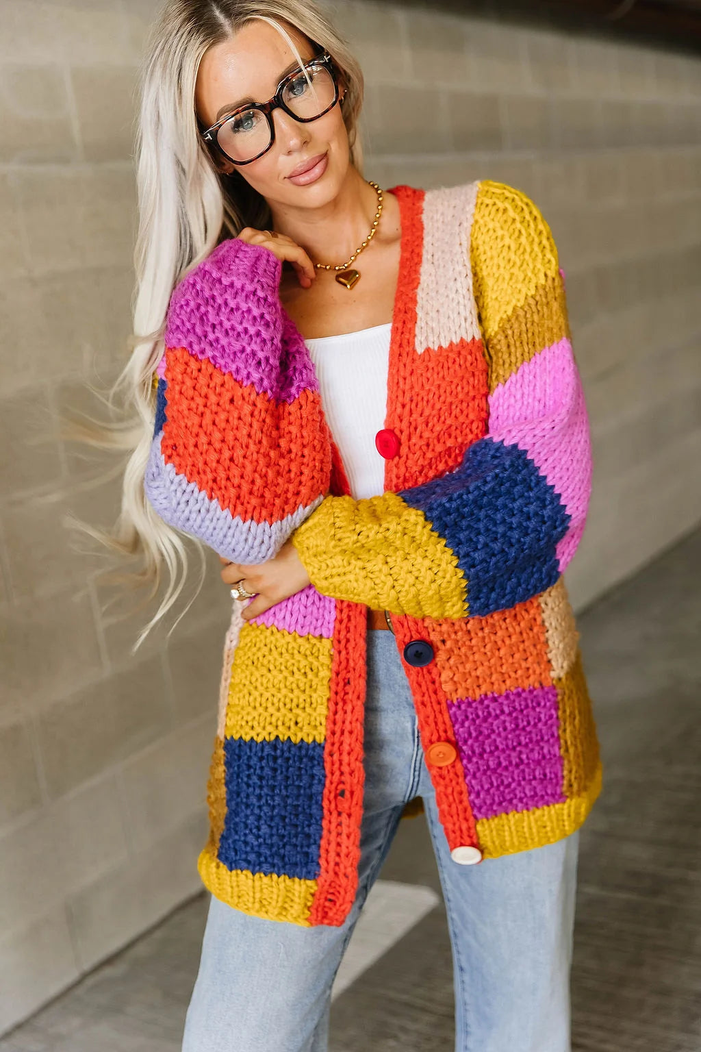 Chasing Sunshine Ampersand Oversized Cardigan *PREORDER*