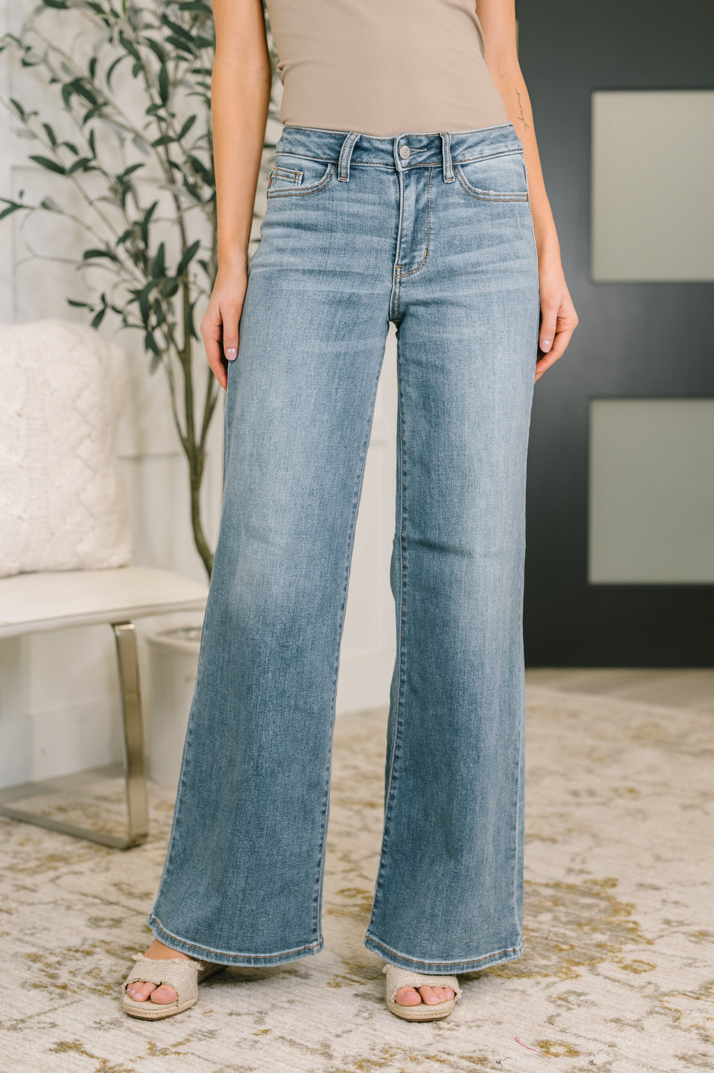 The Daydreamer Wide Leg Judy Blue Jeans