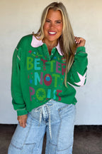Making Spirits Bright Pullover- Green