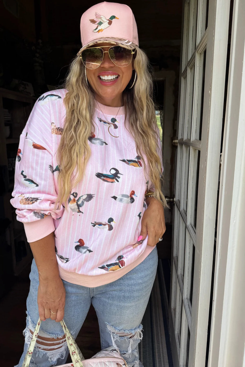 Pink Duck Pullover