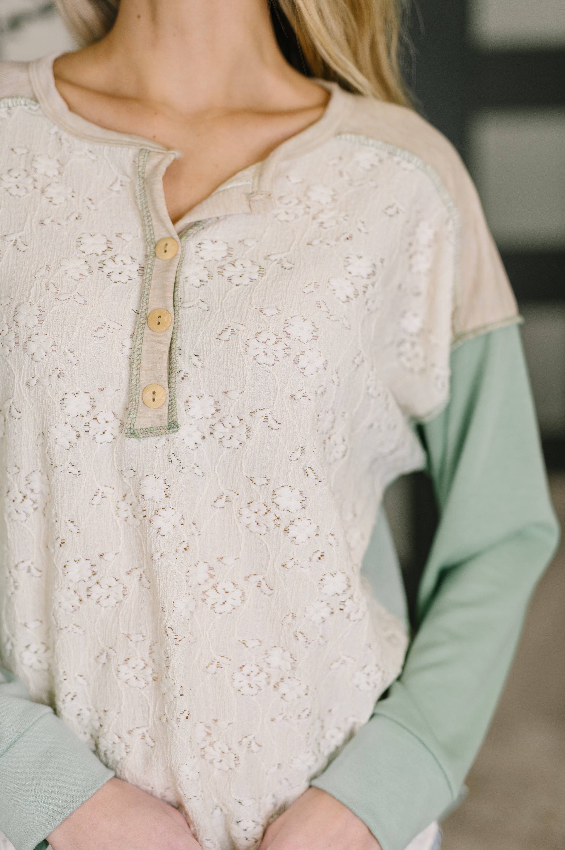 The Lace & Layers Henley Top