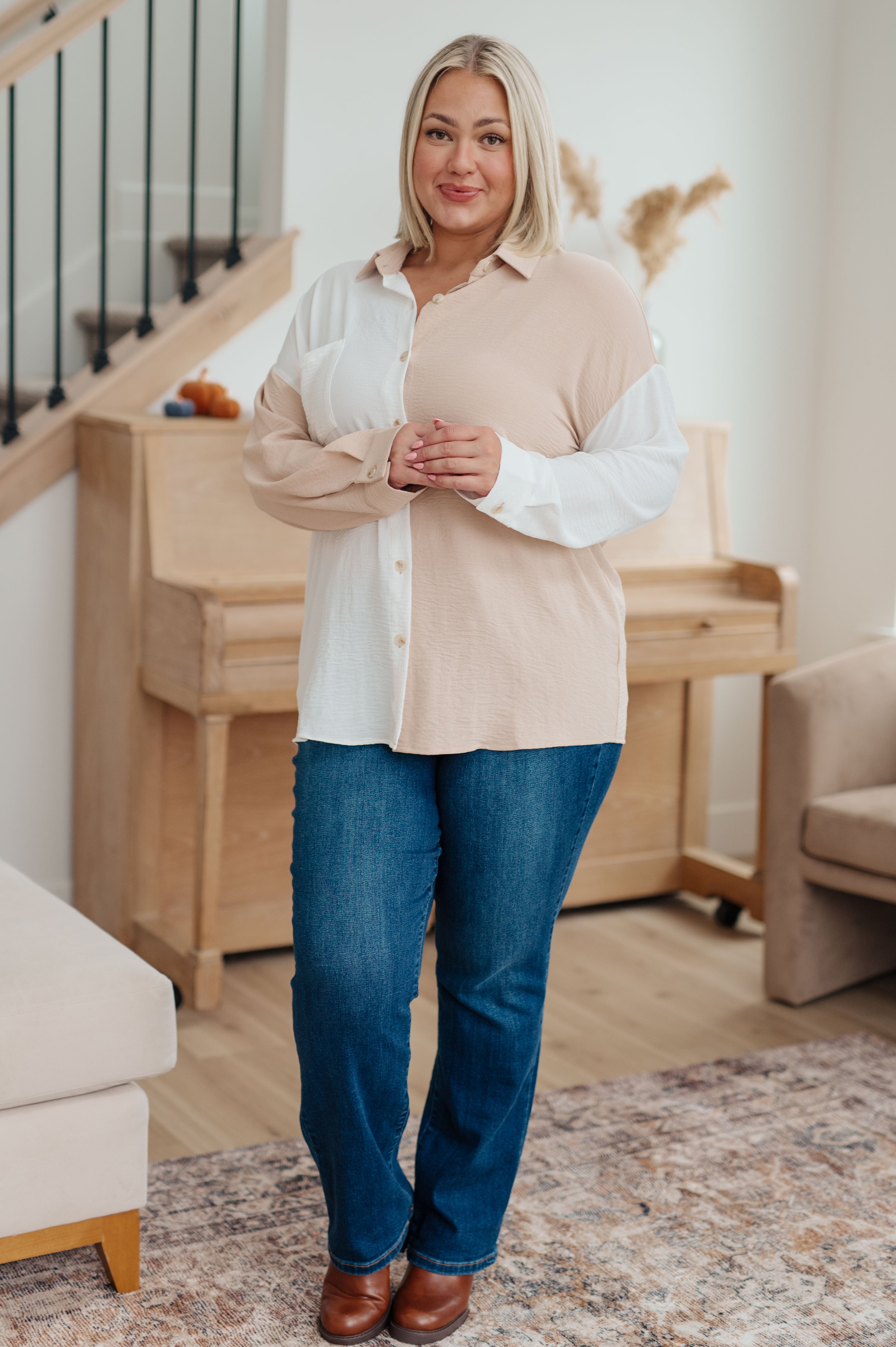 The Modern Classic Colorblock Top