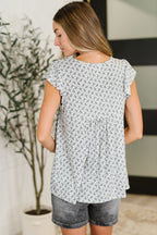 The Bloom Service V-Neck Blouse- Ivory