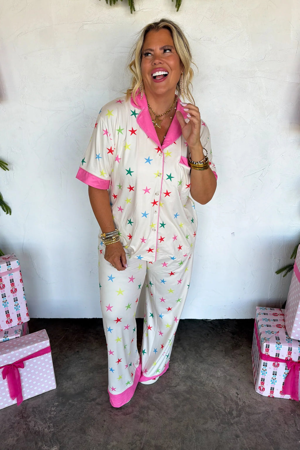Christmas Morning Luxe PJ Set- Star