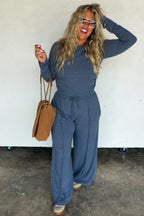 Happy Sunday Lounge Set- Denim