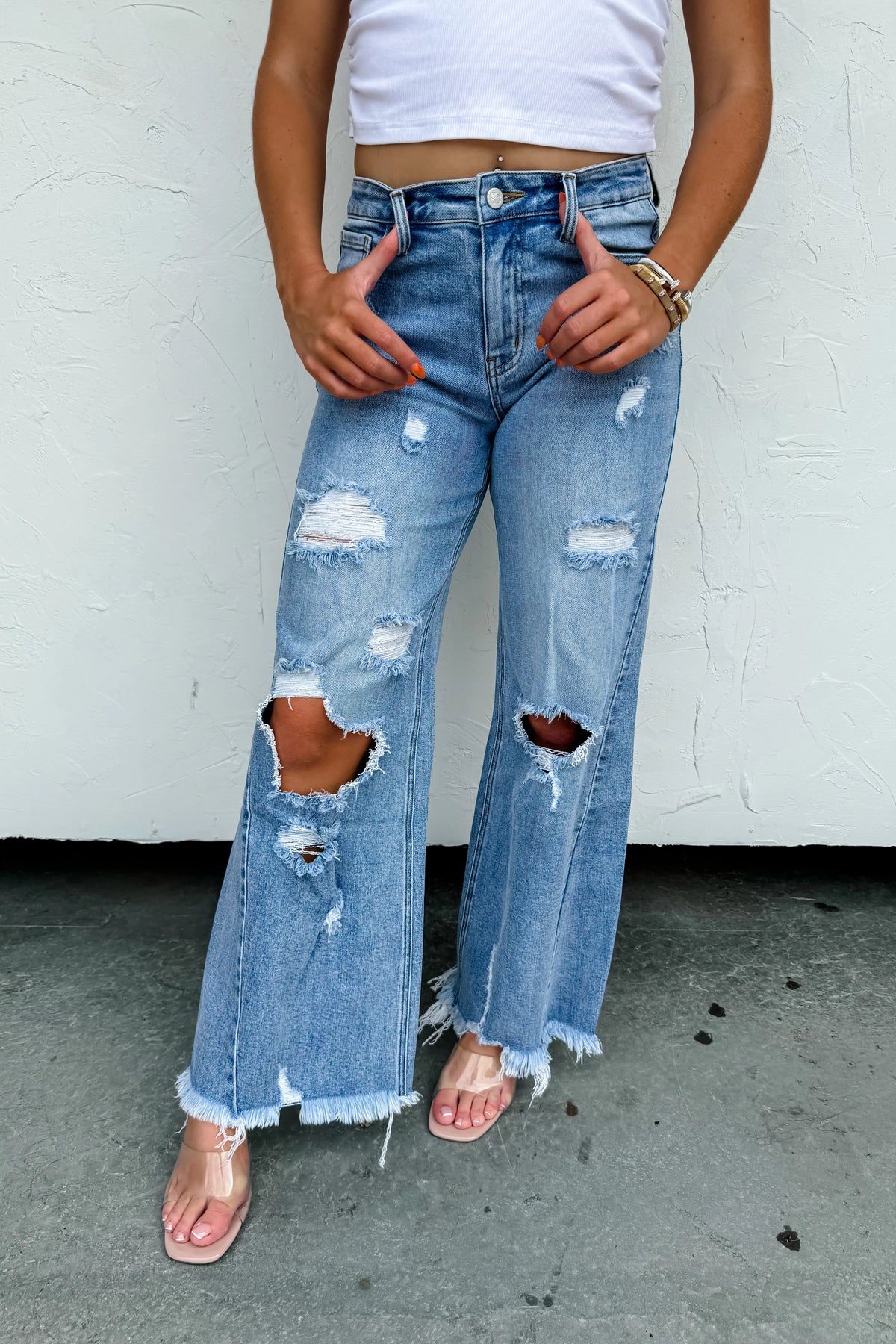 The Effortless Distressed Dad Jeans