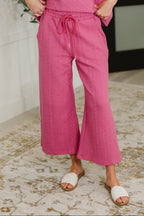 The Can't Quit You Cropped Flair Bottoms- Magenta