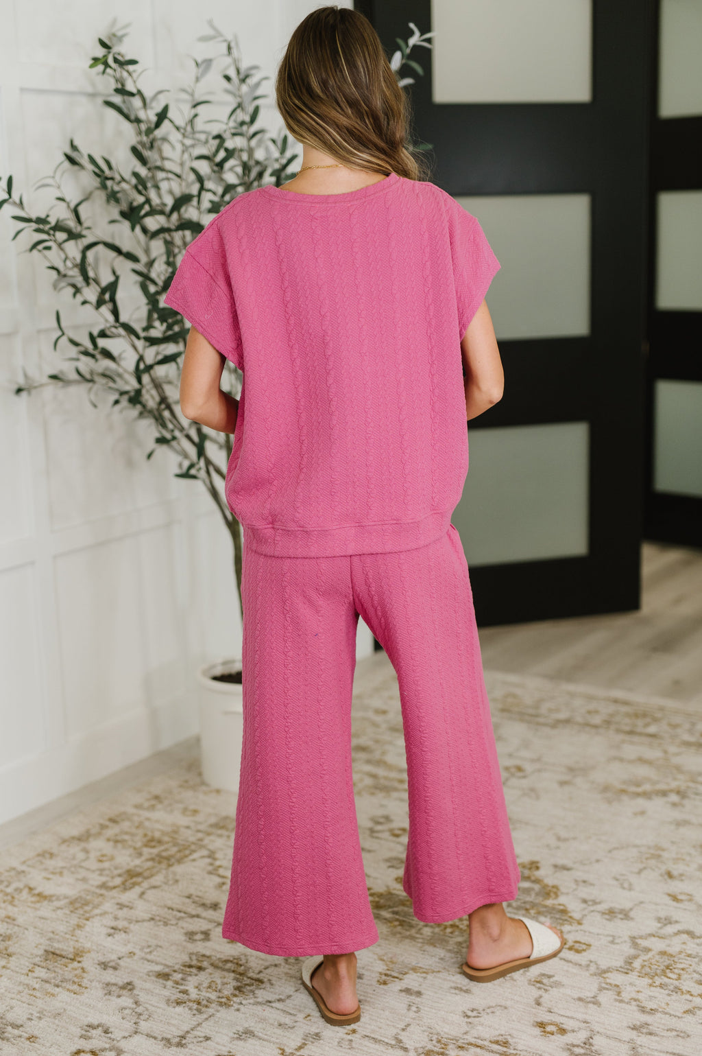 The Can't Quit You Cropped Flair Bottoms- Magenta