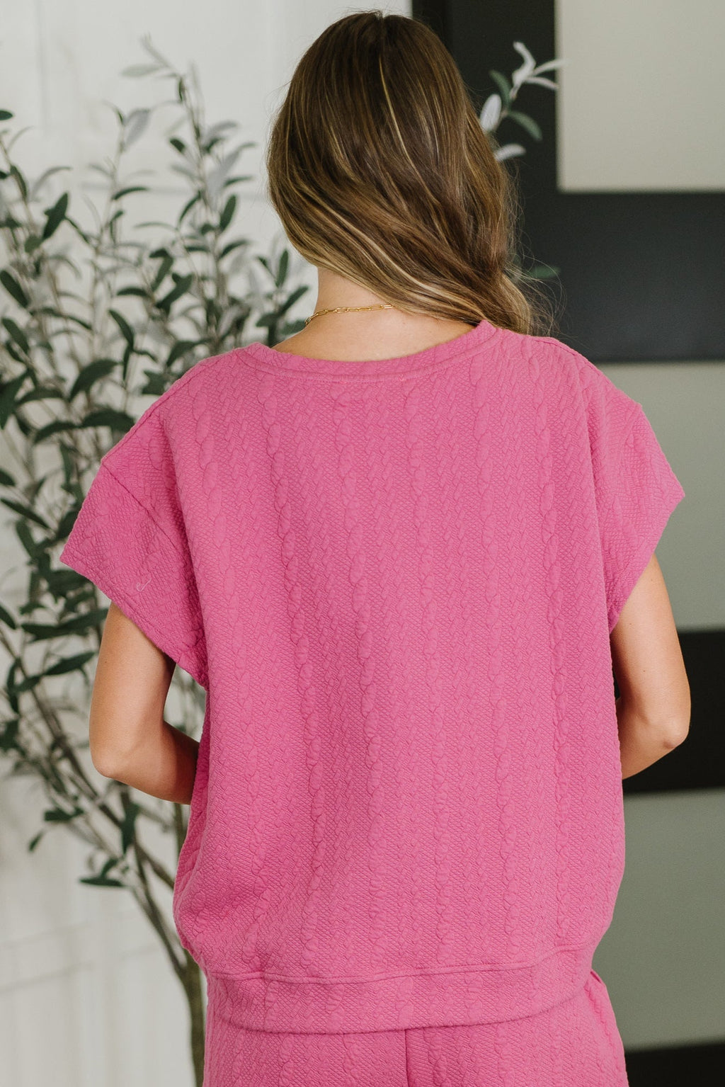 The Can't Quit You Drop Shoulder Top- Magenta