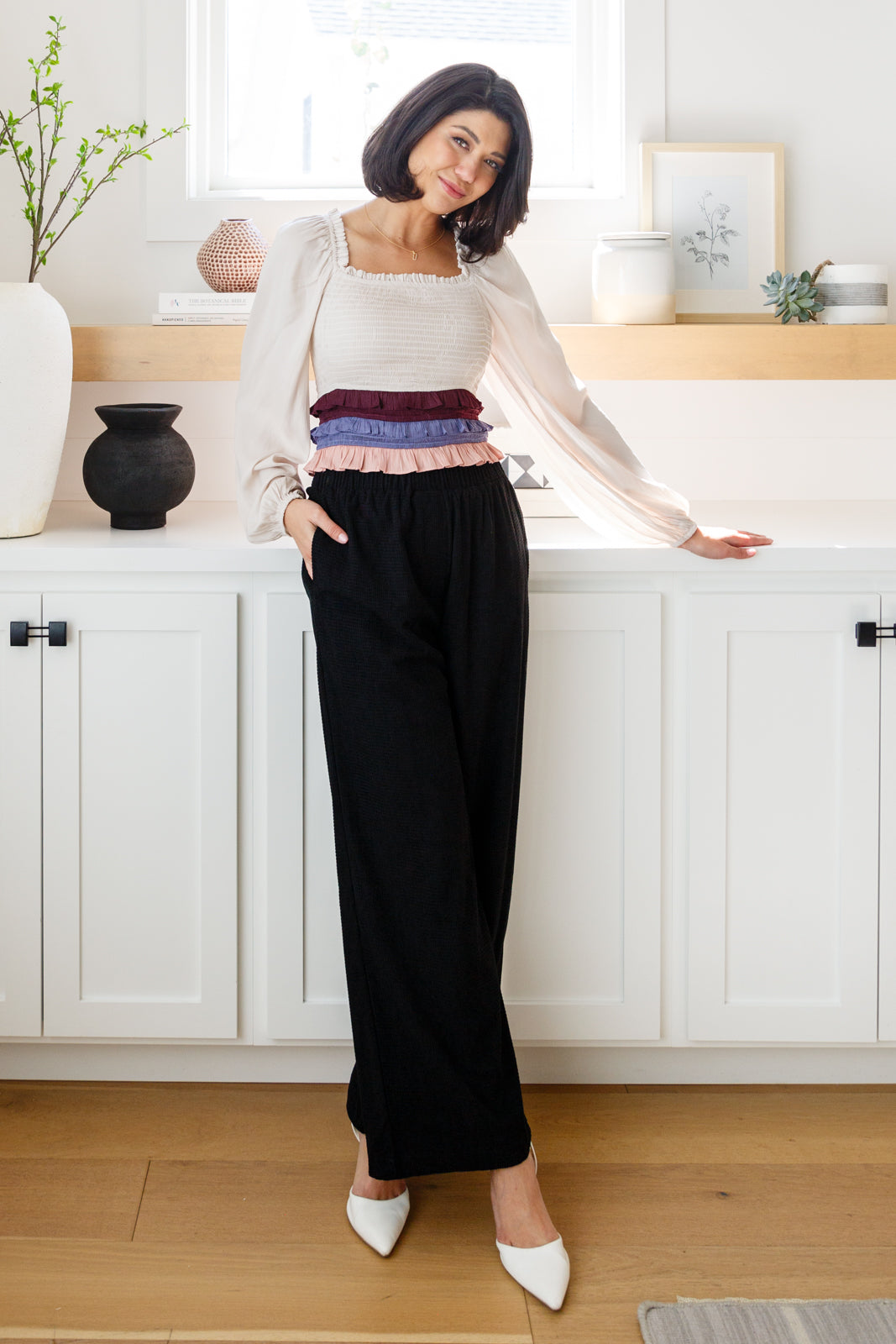 The Shirley Smocked Ruffle Blouse