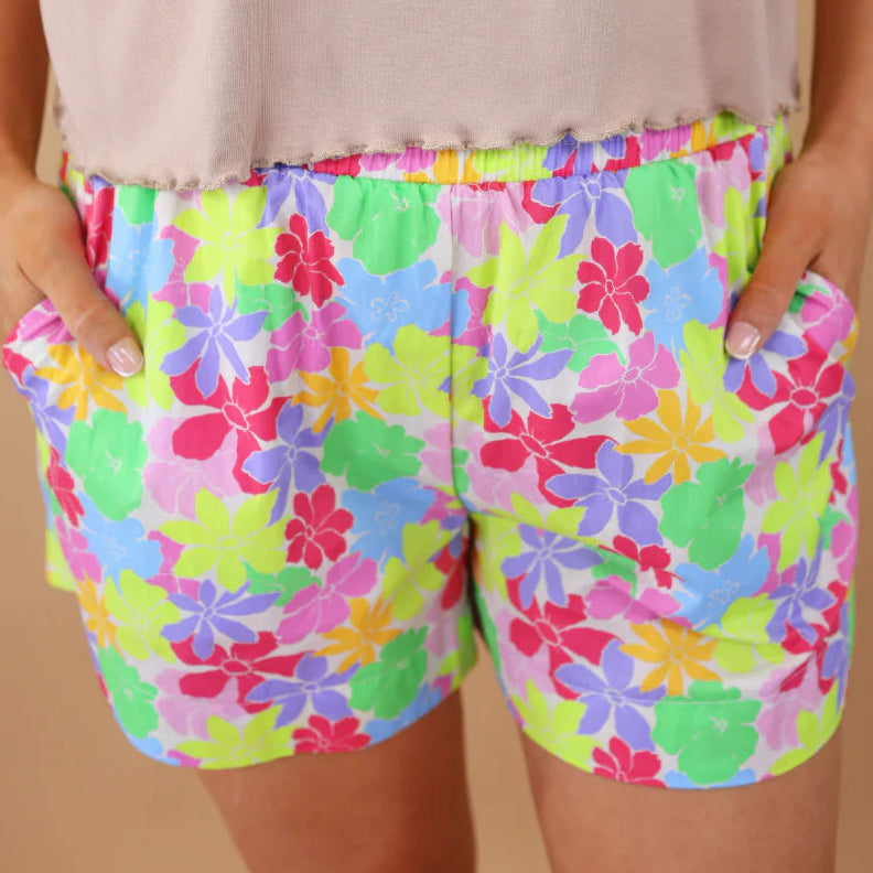 Multi Floral Casual Outing Shorts