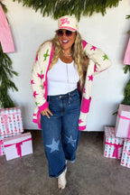 Cozy Christmas Cloud Cardigan- Star