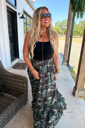 Hidden Gem Camo Maxi Skirt