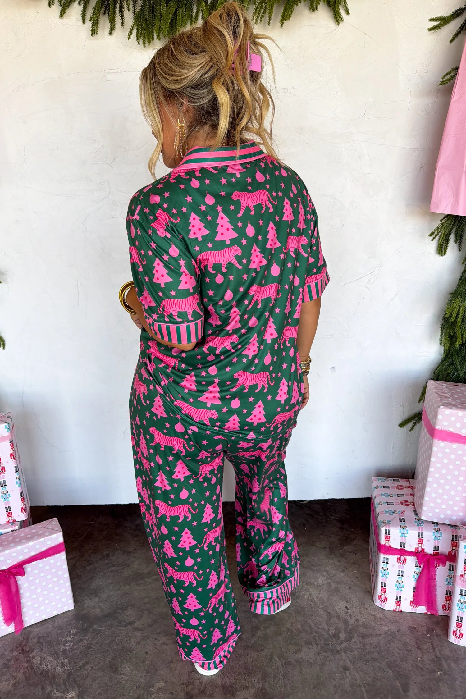 Christmas Morning Luxe PJ Set- Jungle Bells
