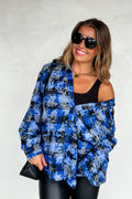 The Bleached Out Button-Up- Blue & Black