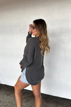 The Everyday Washed Pullover - Black