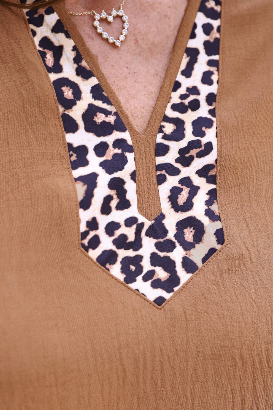 The Flutter Sleeve Blouse- Safari Chic
