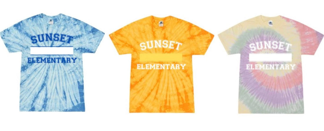 Sunset Elementary Tie Dye Tee