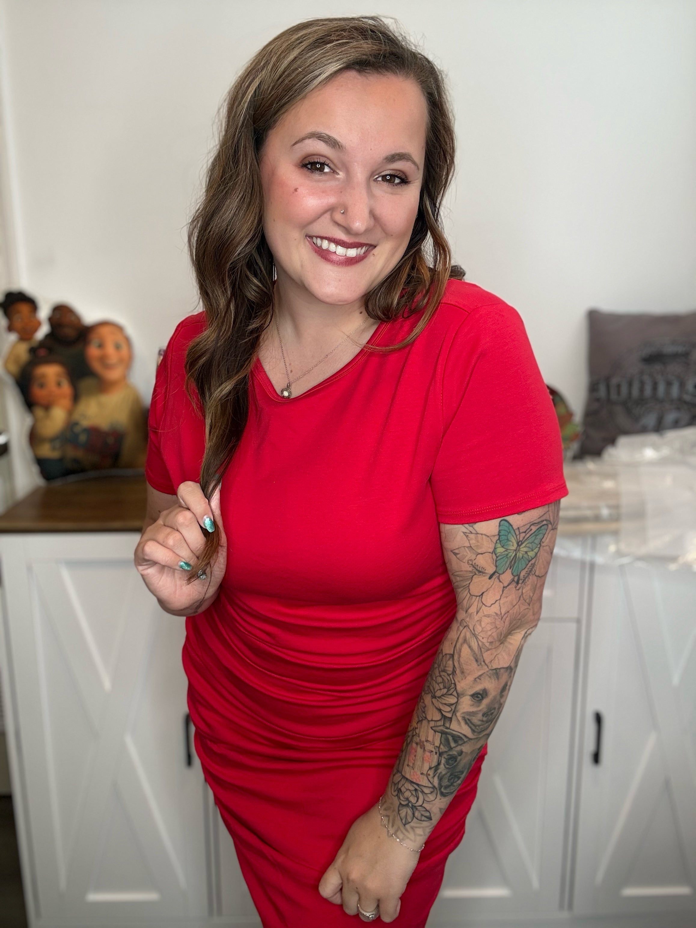 Better Than Basic Ampersand Red Dress