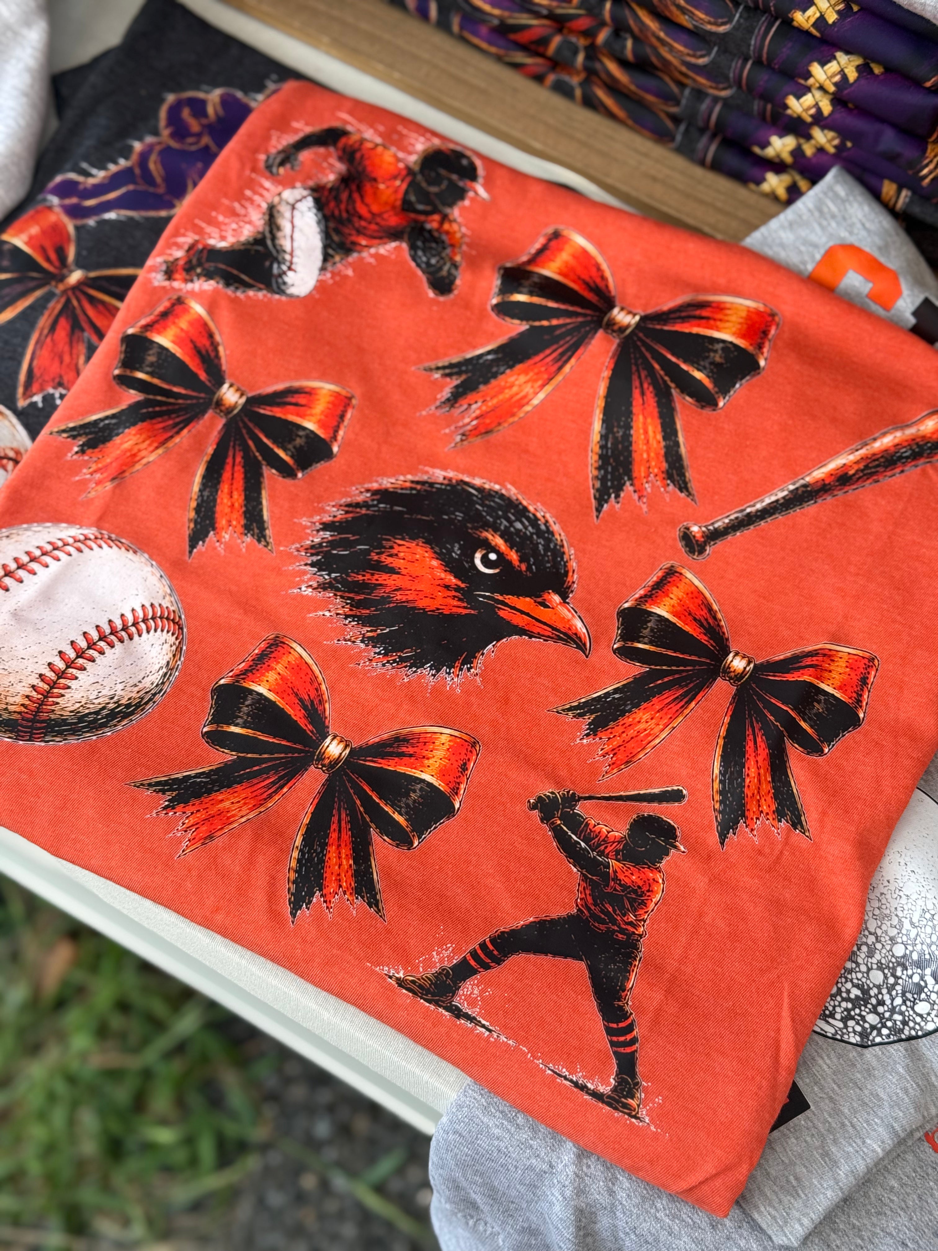 Baltimore Baseball Bow Tee
