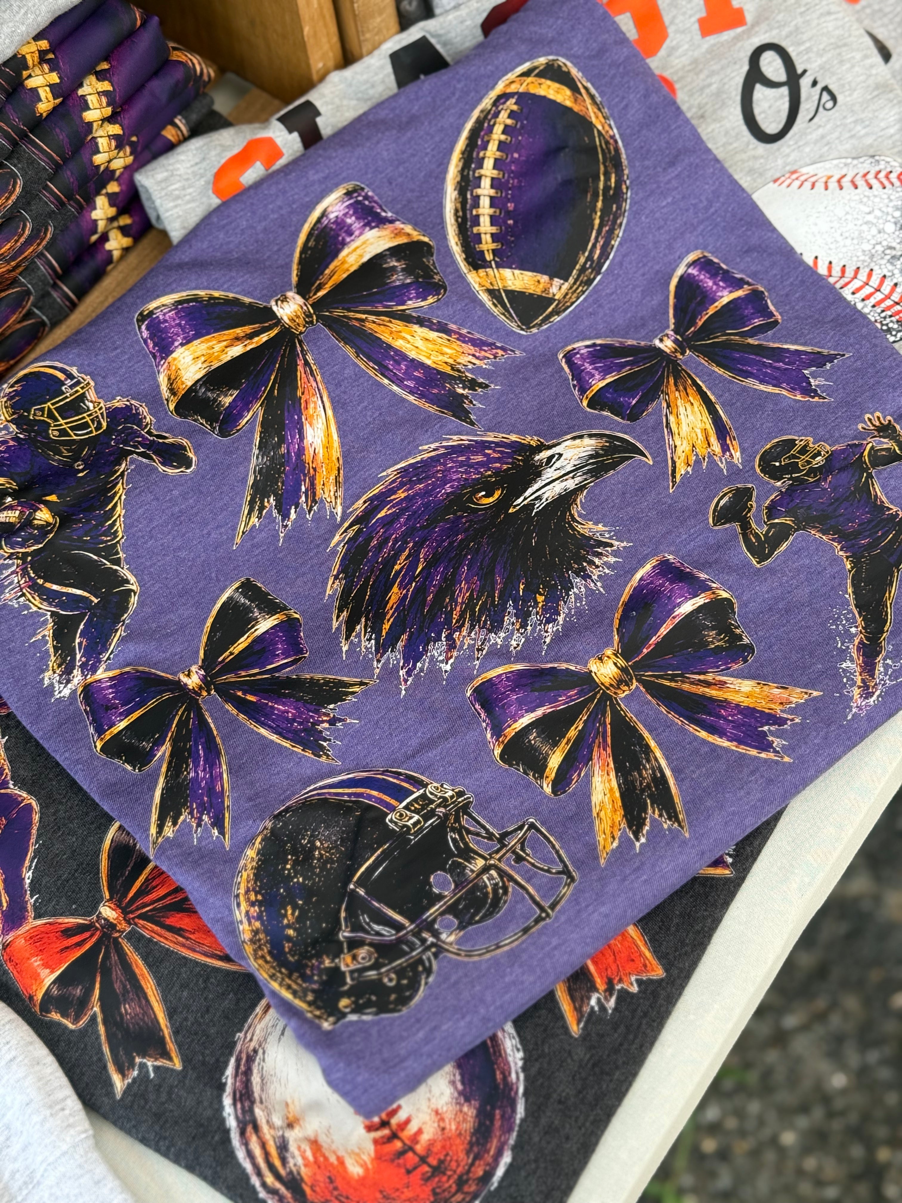 Baltimore Football Bow Tee