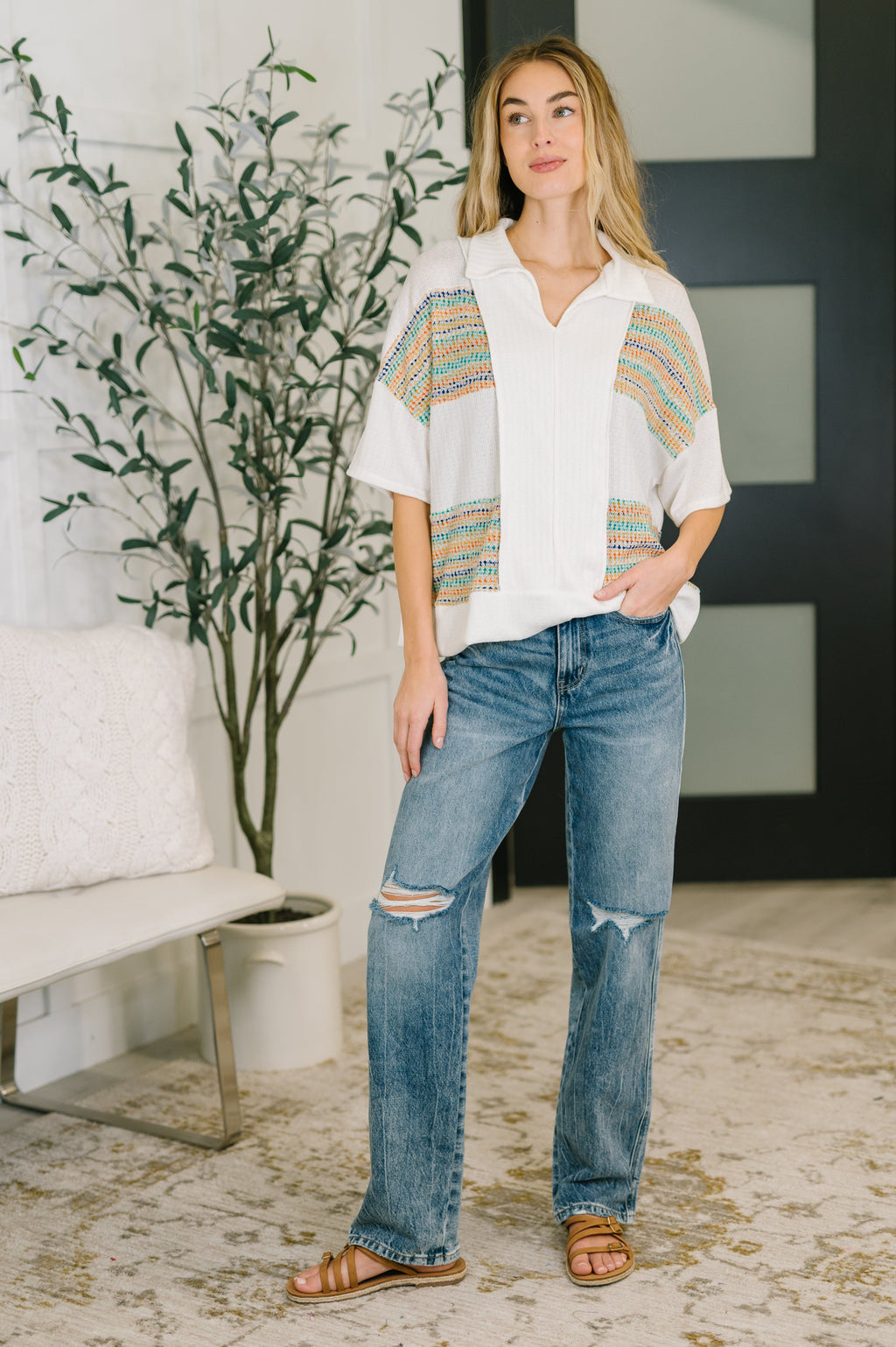 The Modern Edge Collared Top
