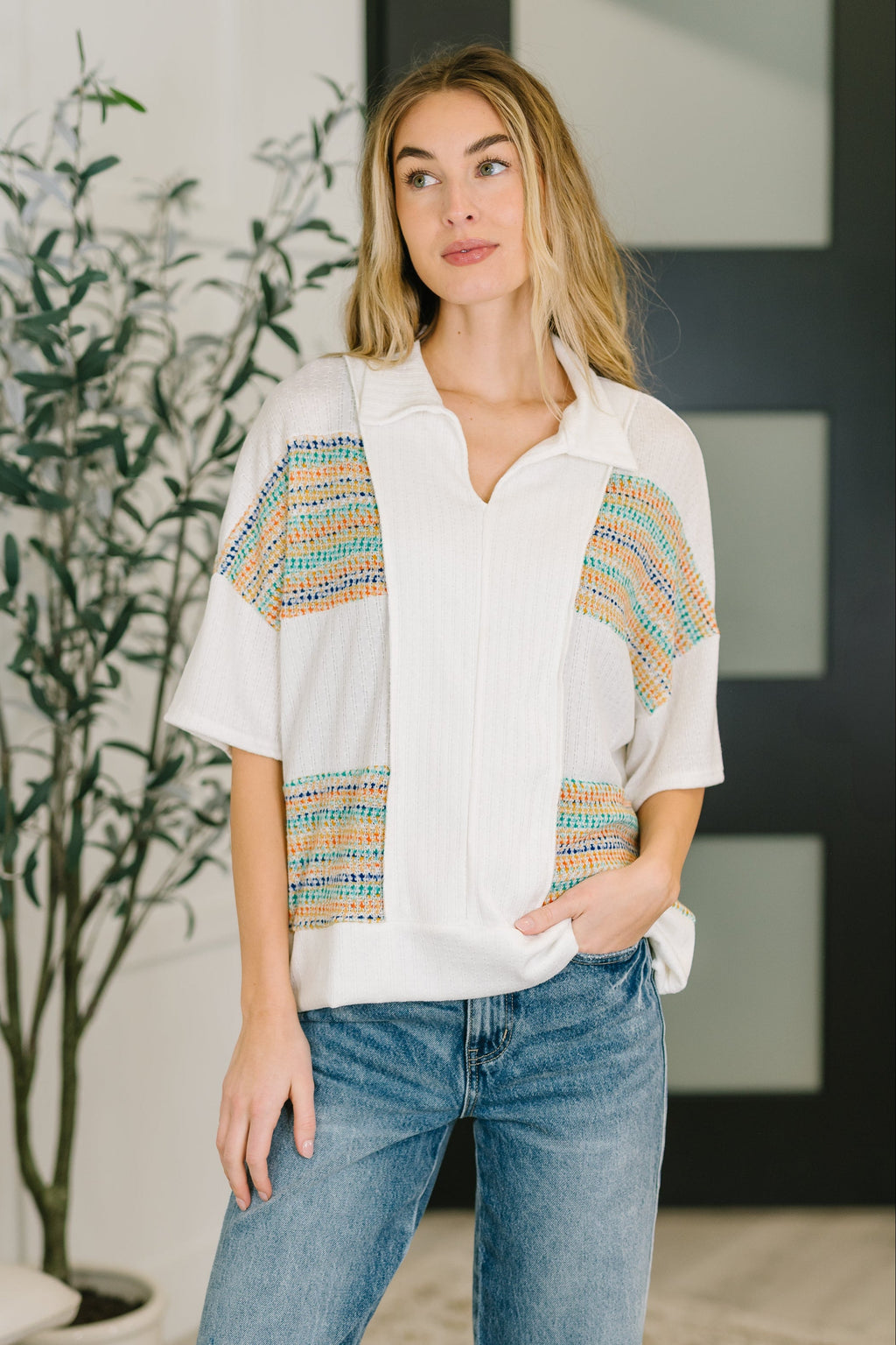 The Modern Edge Collared Top