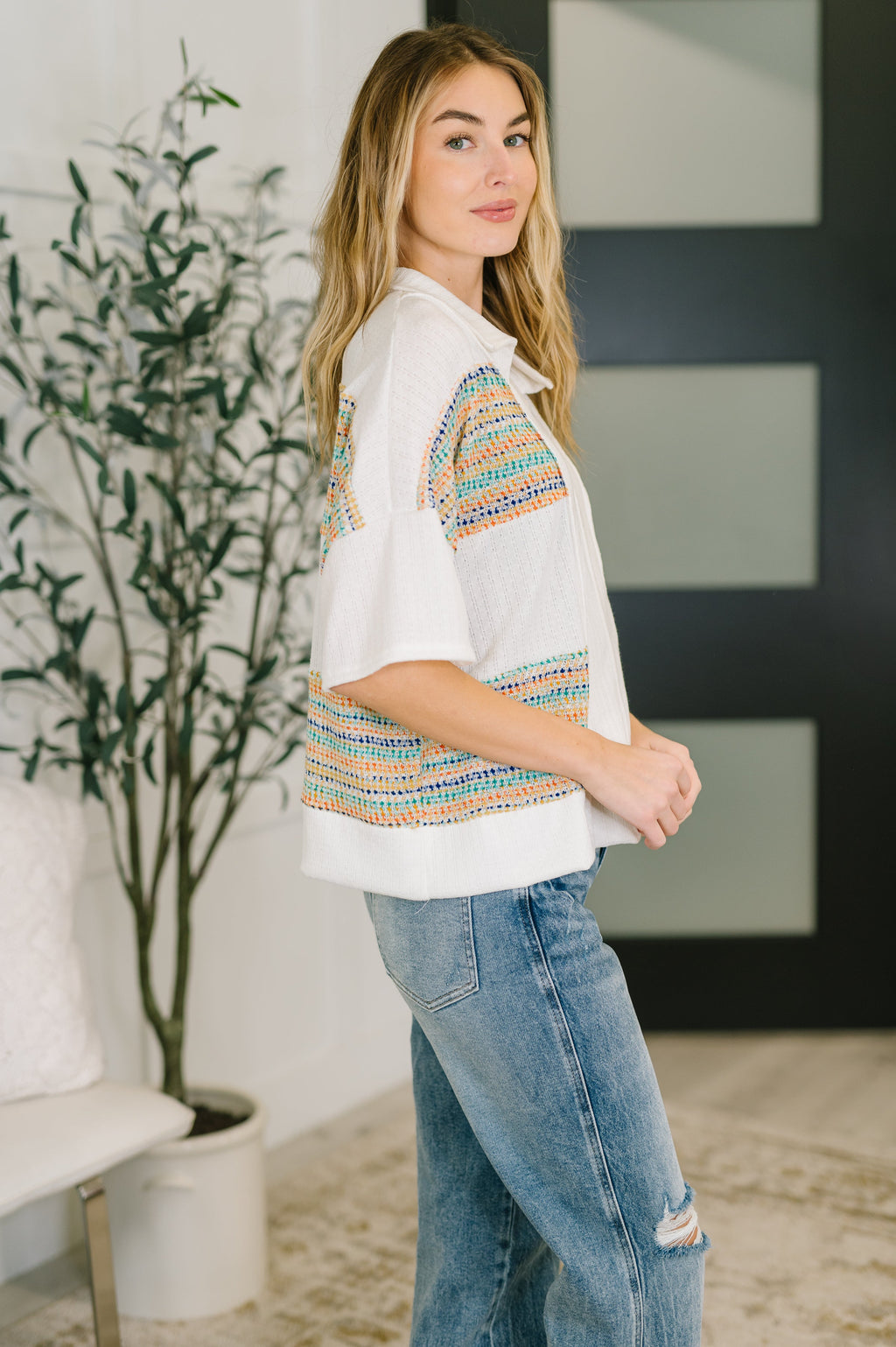 The Modern Edge Collared Top