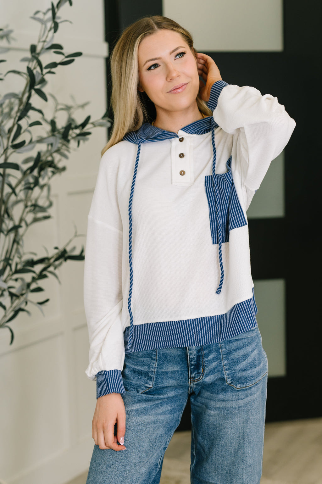The Warm Welcome Hoodie- Blue