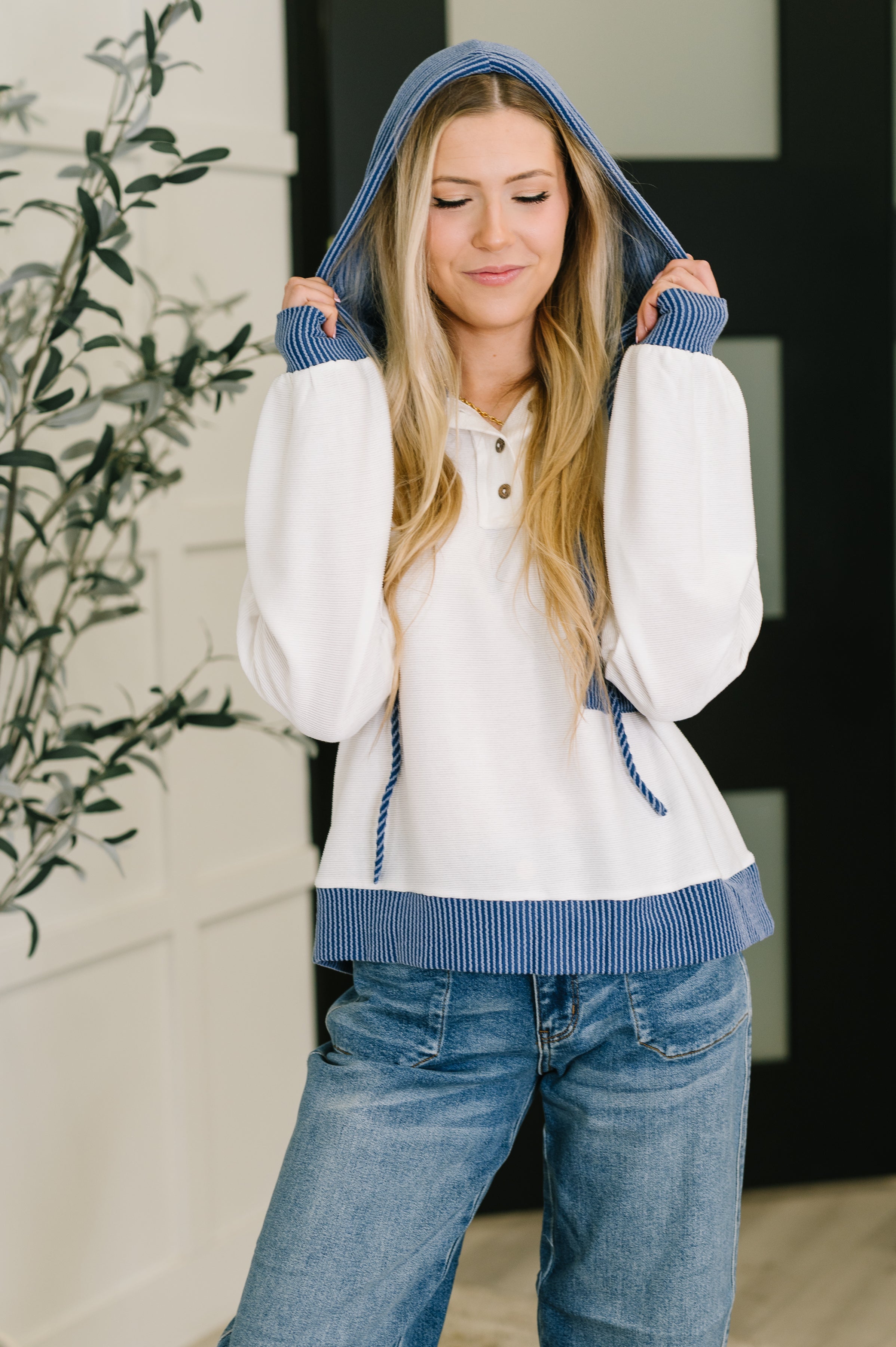 The Warm Welcome Hoodie- Blue