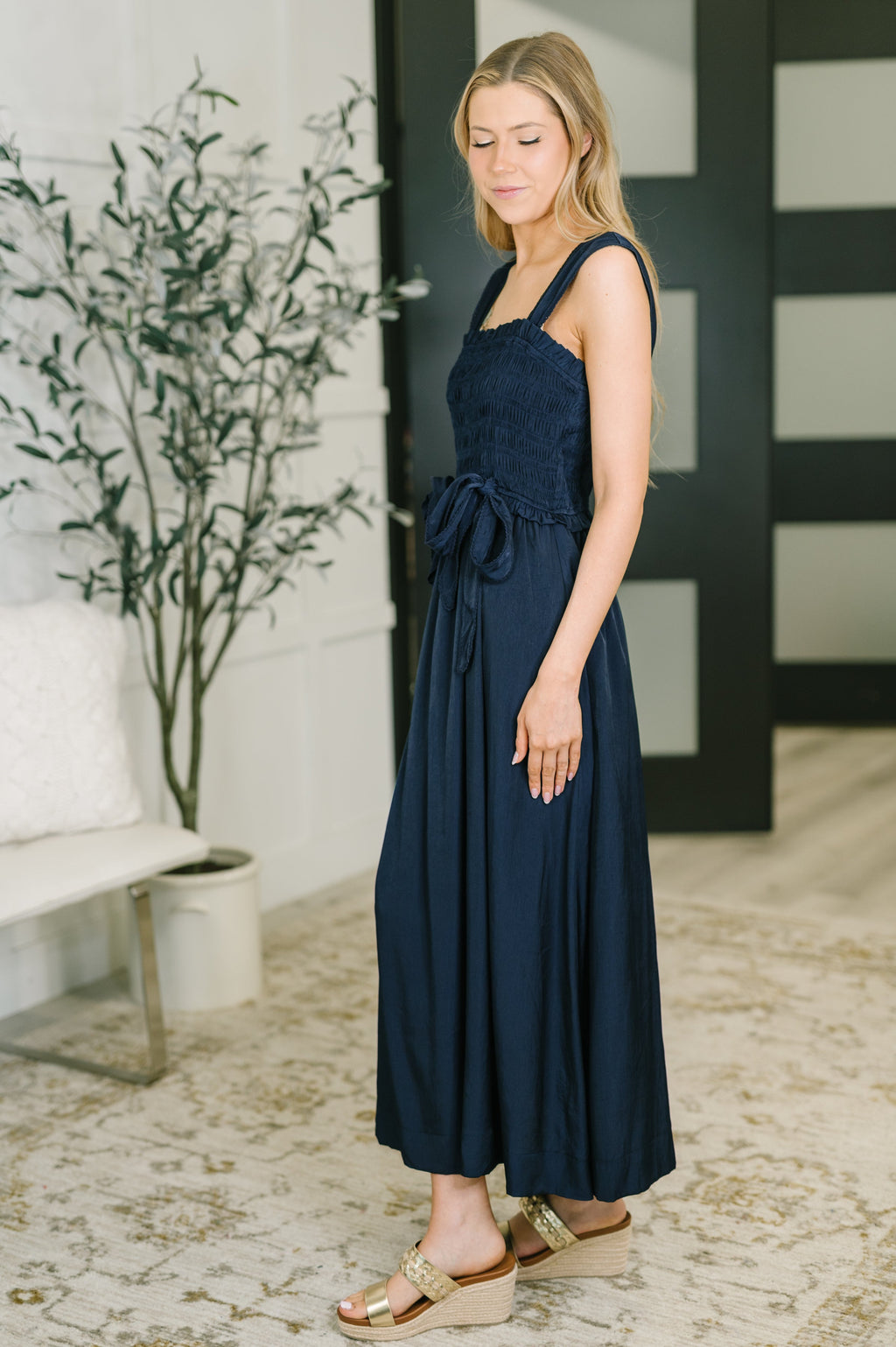 The Playful Statement Dress- Navy