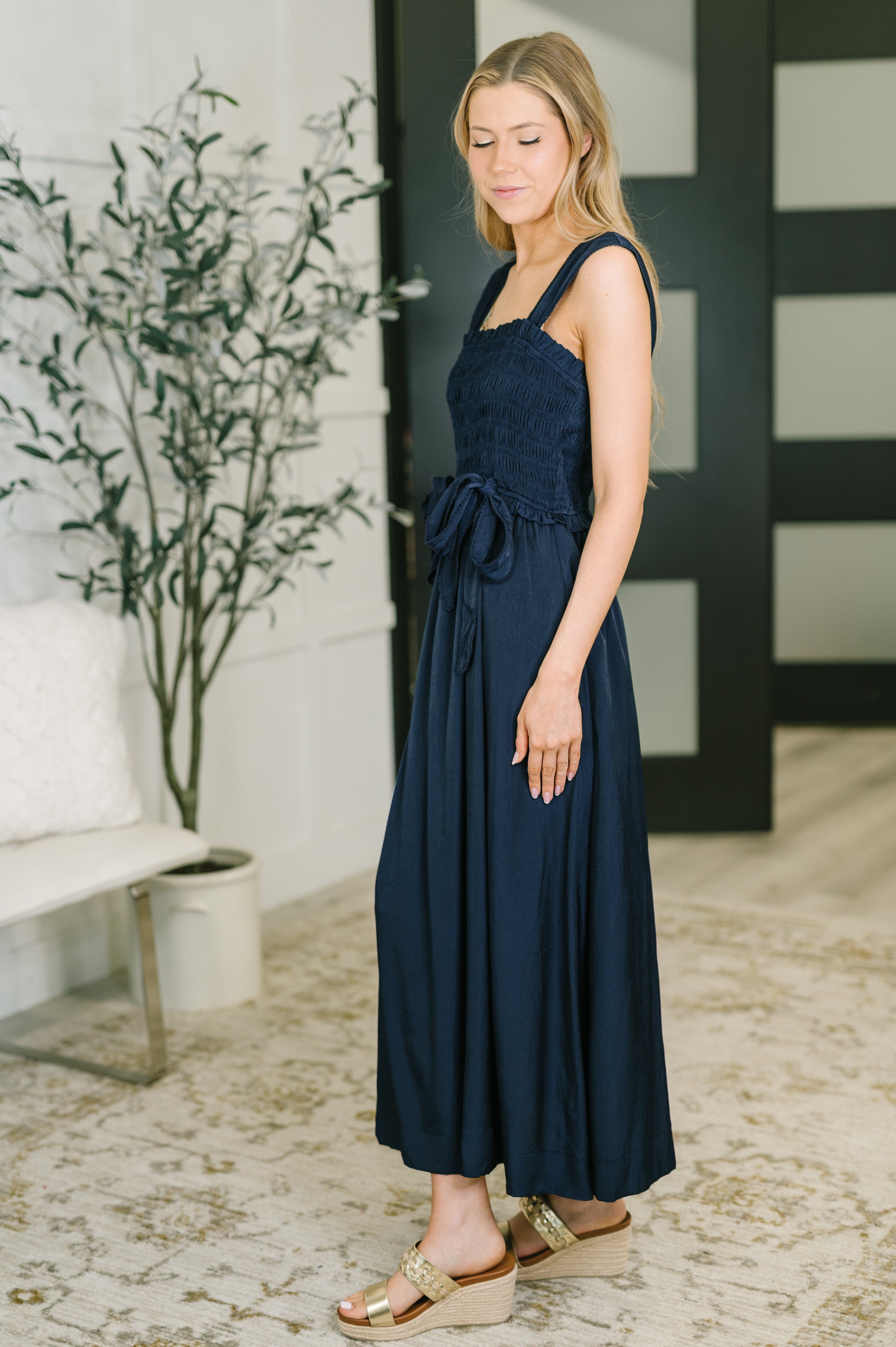 The Playful Statement Dress- Navy