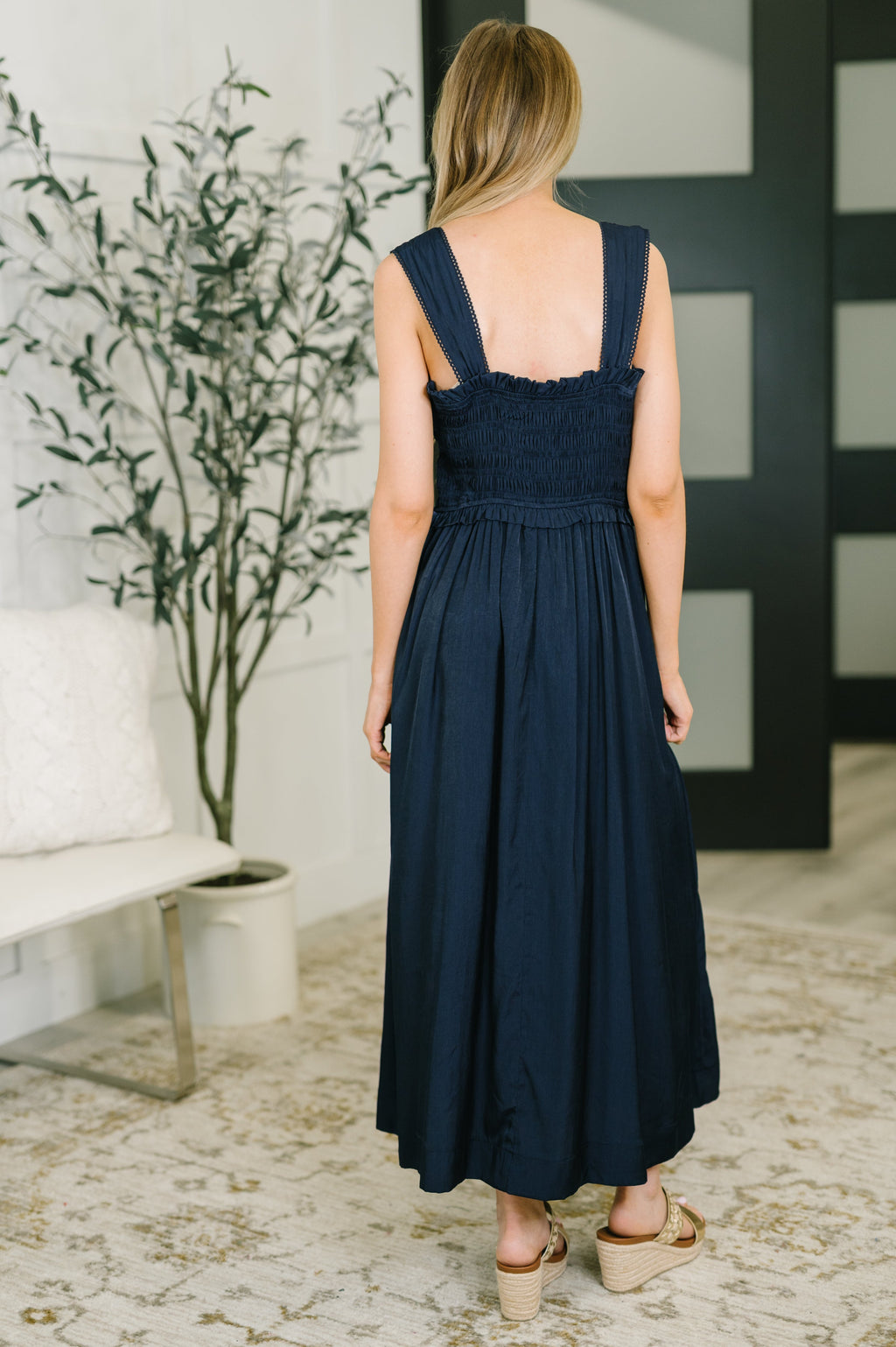 The Playful Statement Dress- Navy