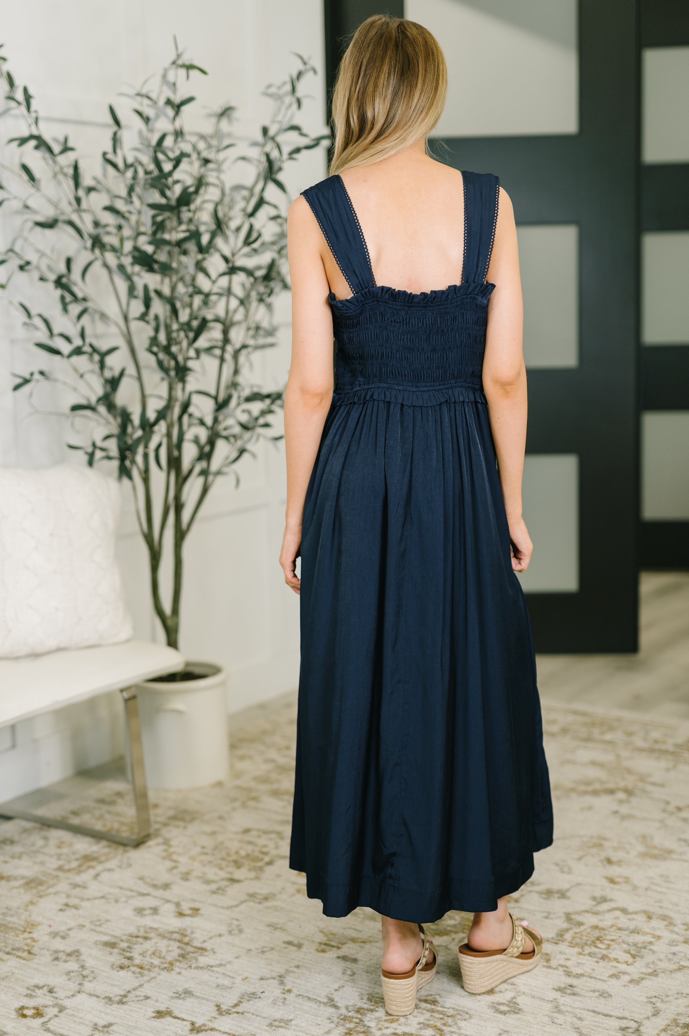 The Playful Statement Dress- Navy