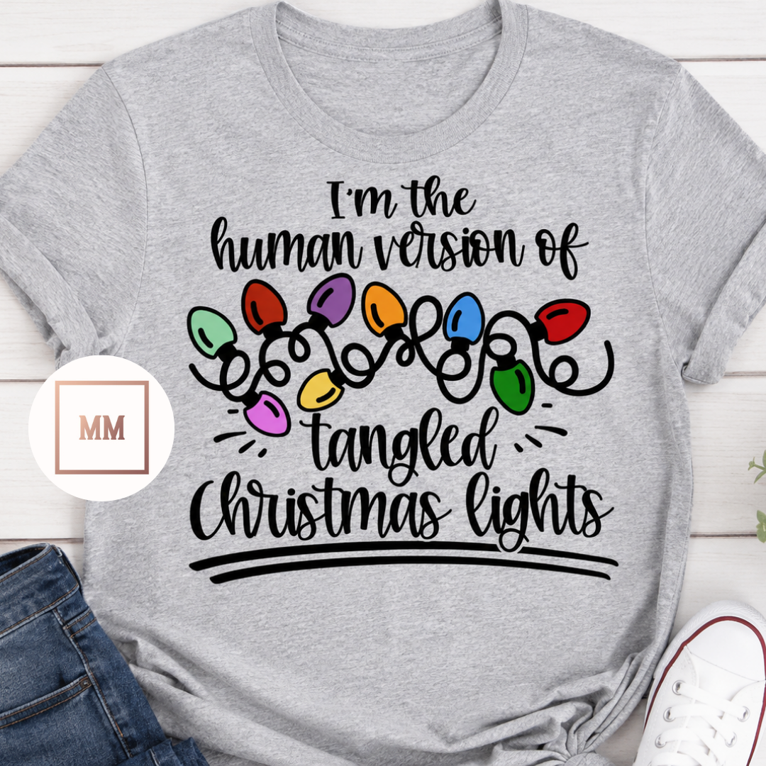 Tangled Christmas Lights Tee
