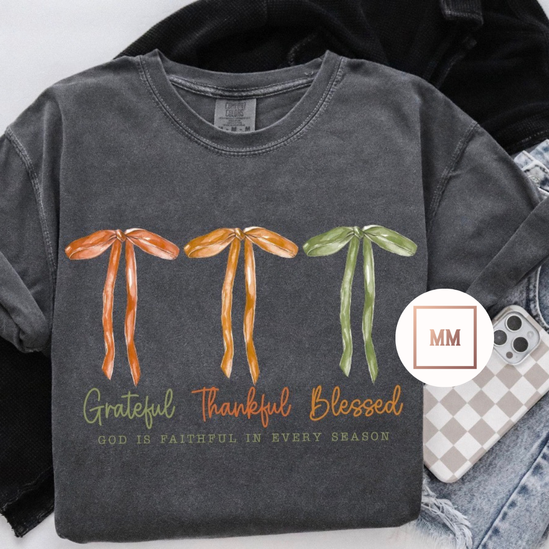 Grateful Thankful Blessed Tee