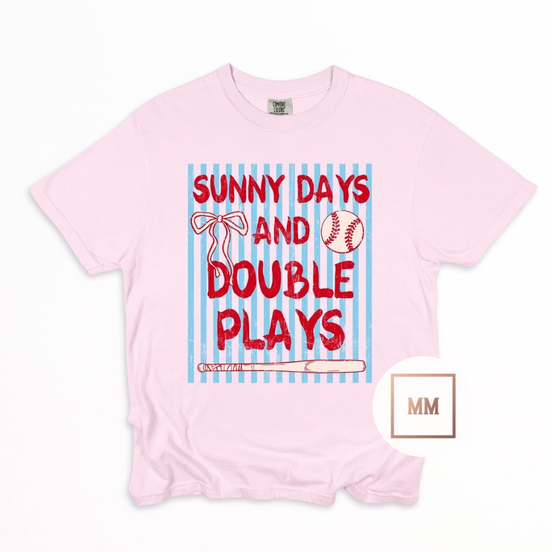 Sunny Days & Double Plays Tee