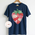 Faux Fabric Strawberry Tee