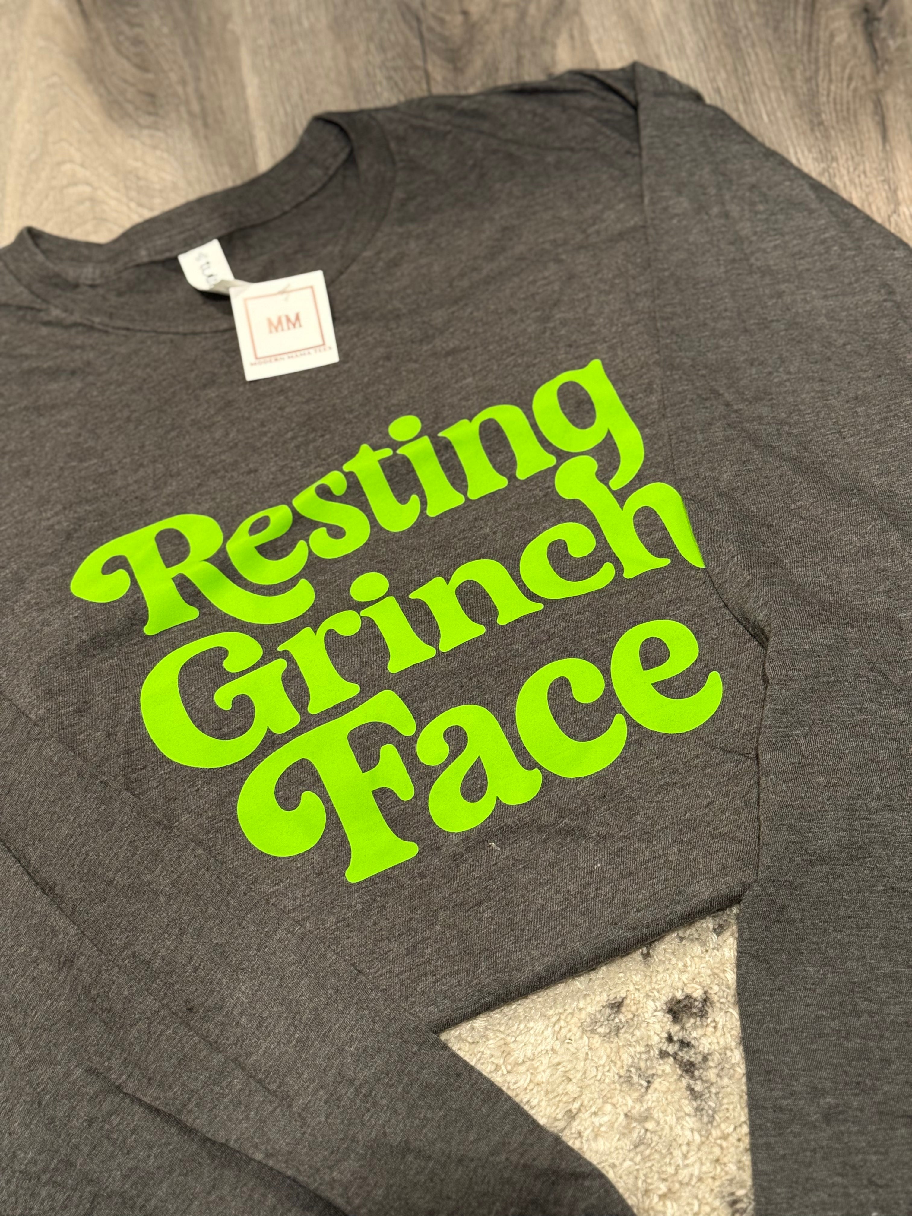 XL Resting Grinch Face Long Sleeve