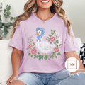 Faux Cross Stitching Mother Goose Tee