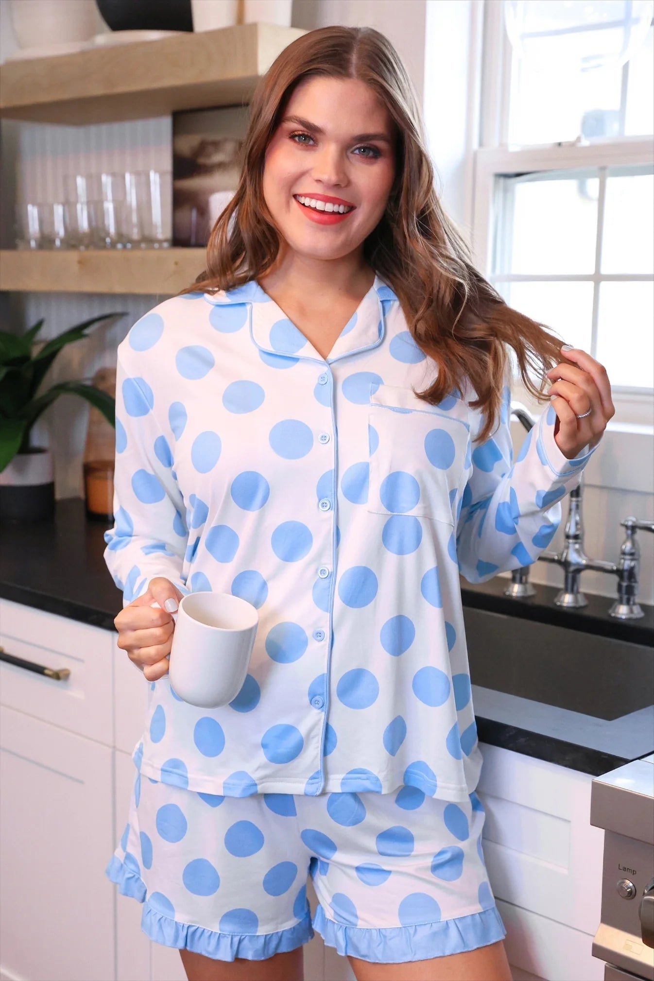 Dotty Darling Ruffle Pajama Set