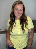 Banana Button Front Ampersand Lulu Tee