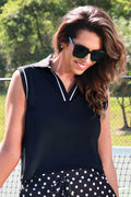 Everyday Polo Tank- After Dark/Polka Dot