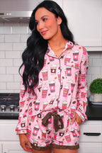Coffee Date Ruffle Pajama Set
