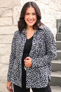 Refined Denim Leopard Shacket