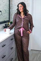 Coco Leopard Ruffle Pajama Set